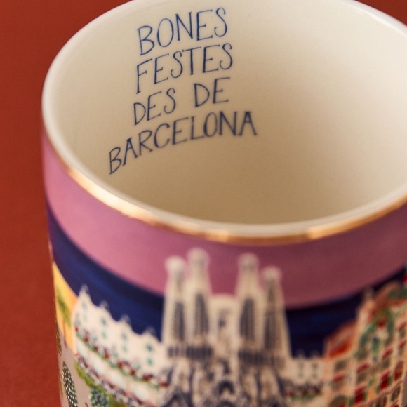 Anthropologie BARCELONA Holiday in the City Mug NWT 2024  Christmas Collection - Picture 3 of 9